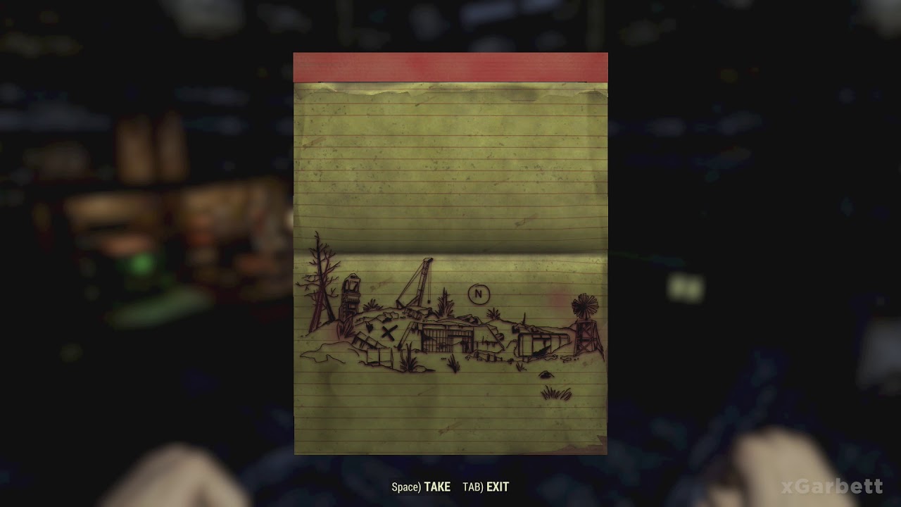 Fallout 76 ash heap 1 treasure map location youtube