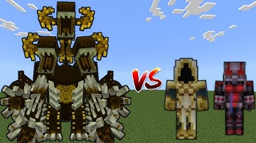 New Overlorden vs Jotunger and Jotunger V3 | Minecraft Bedrock | Mob Battle