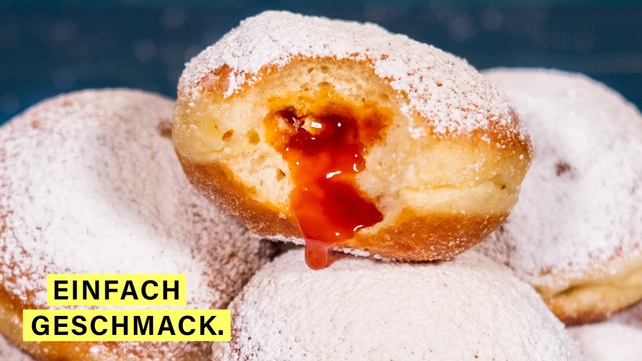 Fluffige Berliner selber machen (ohne Fritteuse)! 🤤