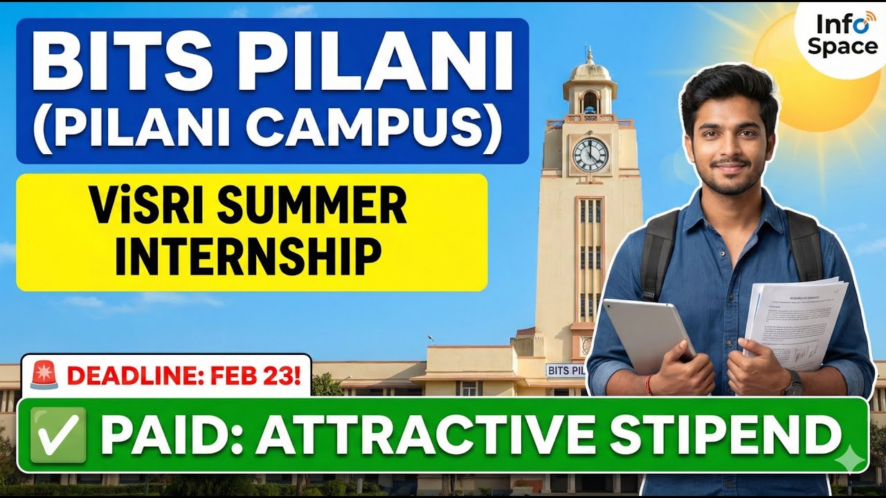🚨 URGENT: Apply by Feb 23! Paid Summer Internship at BITS Pilani ...
