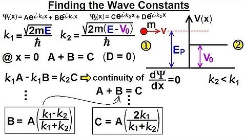 Physics - Ch 66 Ch 4 Quantum Mechanics: Schrodinger Eqn (65 of 92) Wave Constants B=? C=?