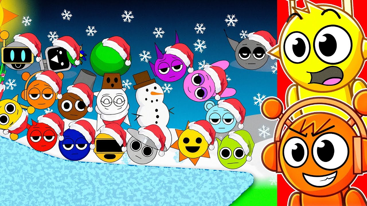 Reacting to The ULTIMATE SPRUNKI RACE (Christmas Edition)