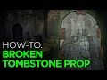 DIY Broken Tombstone Prop for #halloween