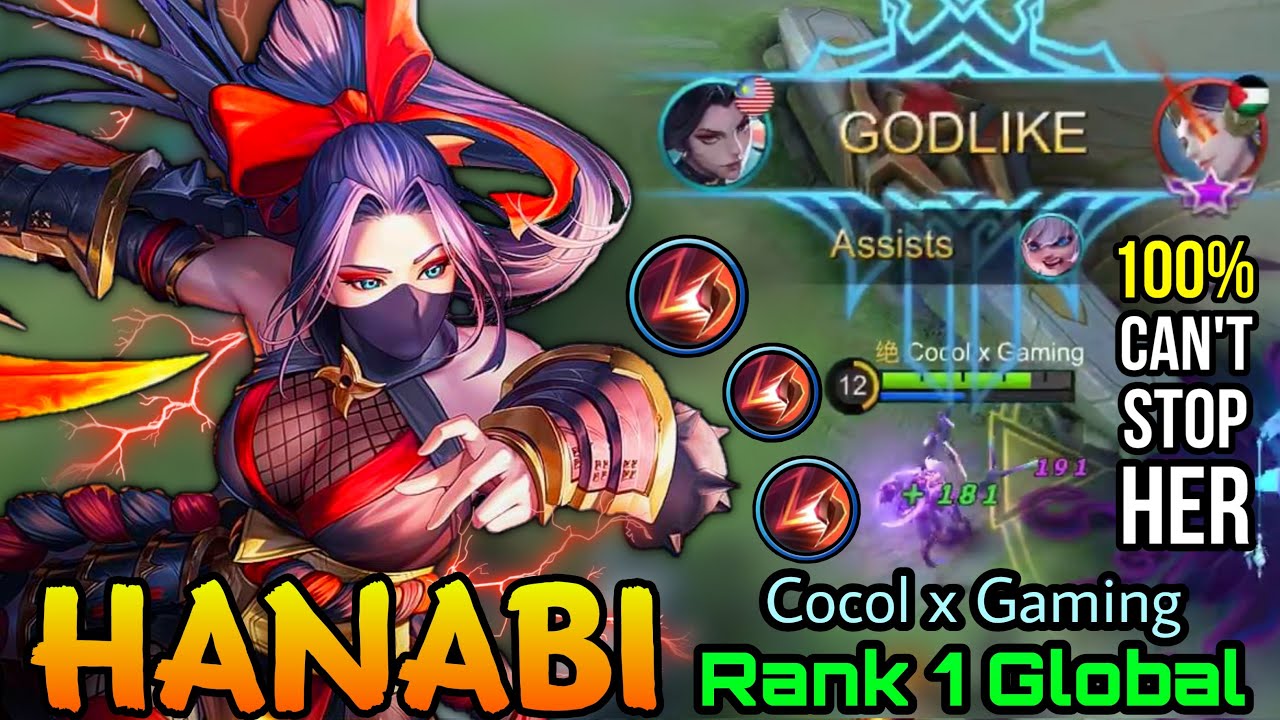 U Can T Stop Her Hanabi Mpl Perfect Plays Top 1 Global Hanabi By Cocol X Gaming Mlbb Youtube