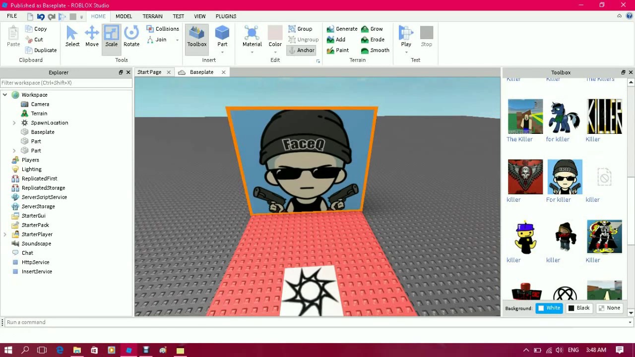 How To Put An Image On A Brick Roblox Youtube - how to change orientation on a brick roblox studio