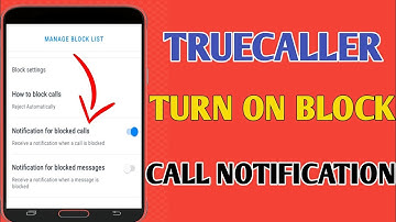 Truecaller Turn On Notification For Blocked Calls // How To Enable Notification For Block Calls