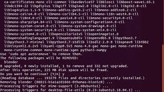 uninstall blender GNU/LINUX ubuntu