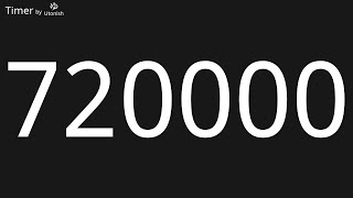 720000 Second Countup Timer
