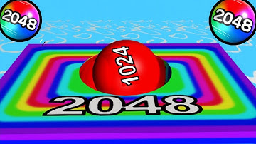 BALL RUN 2048 - Gameplay Walkthrough level 1- Infinity Mode Best tutorial (iOS, Android)