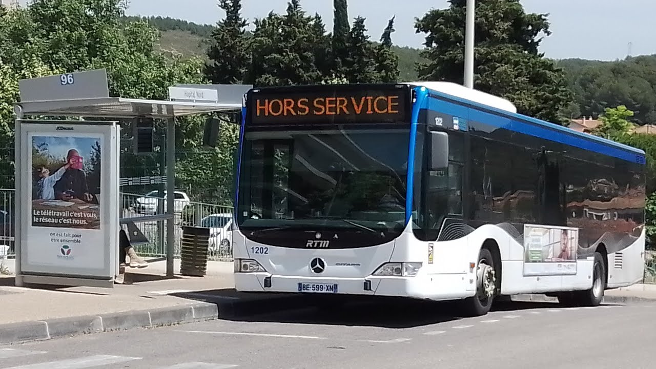 Hôpital Nord - Roussin Barnier en Citaro Facelift EEV n°1202 sur la Ligne 96 RTM [KICKDOWN]