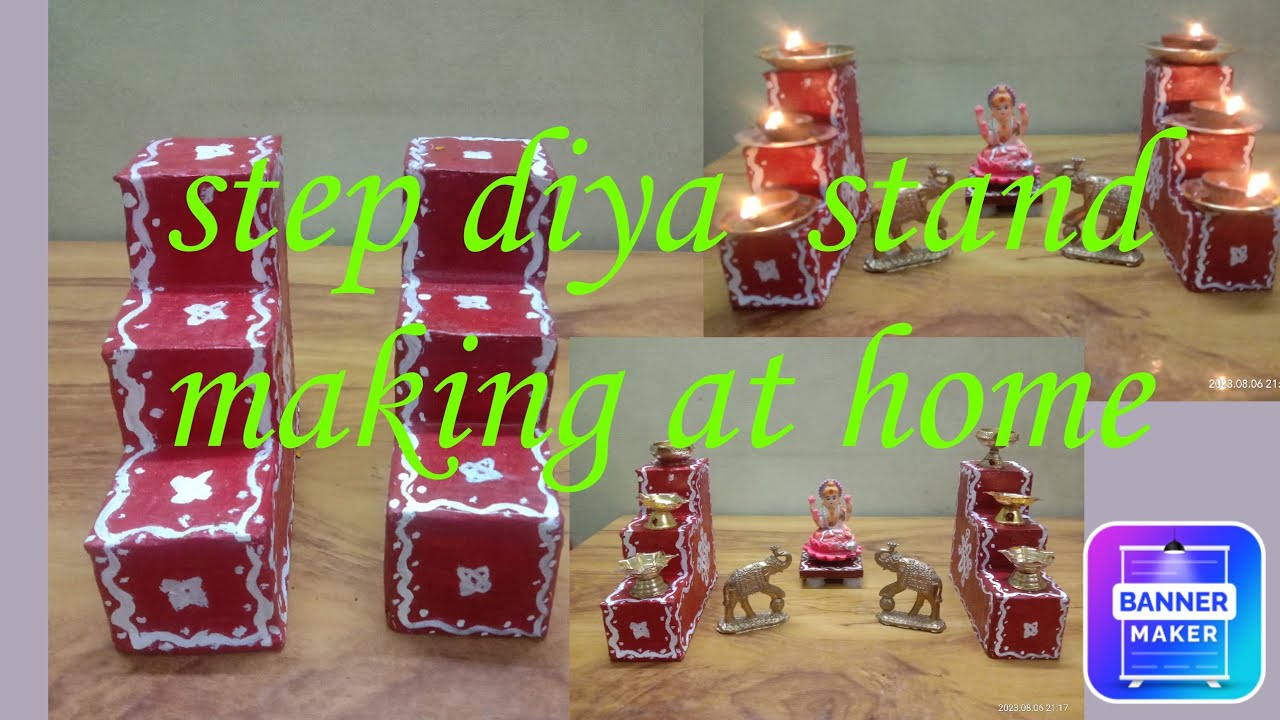Varalakhmi Pooja step diya stand making at home 