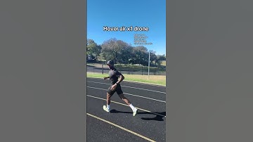 How I record myself Running solo (Hover x1 air drone) #running #runner #shorts #trackandfield