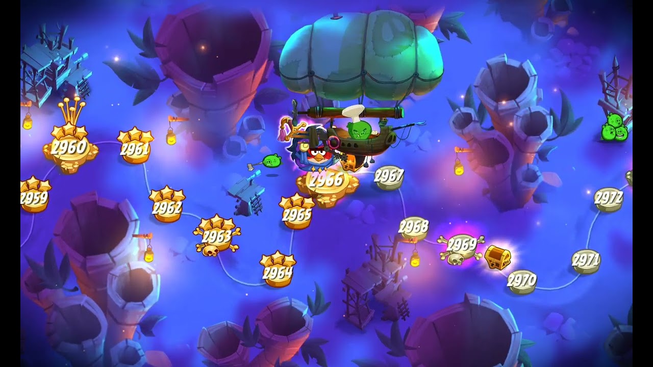 Unlock Levels 2964-2966 Boss Chef Pig Angry Birds 2 Bamboo Forest Isle of Ham Part 740