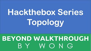 Cyber Security | Ethical Hacking | Pentesting Lab | Hackthebox  |  Topology