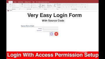 How to create simple Login form with Microsoft Access VBA code very easy for you