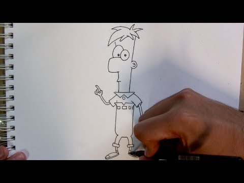 Cómo dibujar a Ferb de Phineas y Ferb paso a paso - Dibujos Para Pintar