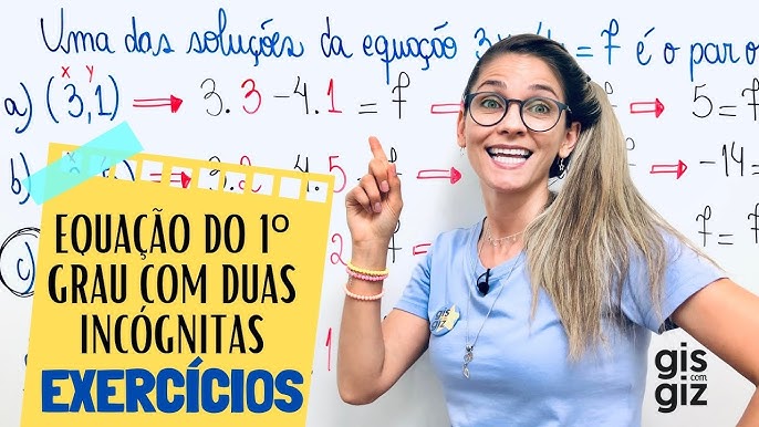 EQUAÇÃO do 1ºGRAU com DUAS incógnitas, Matemática Básica