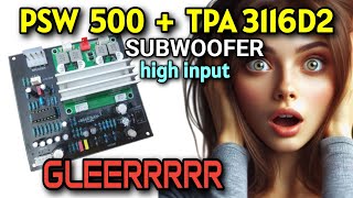 PSW 500 Subwoofer plus TPA 3116D2 high input