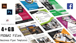 4 GB Business Flyer Templates In PSD & AI Files | Aneela Graphics |