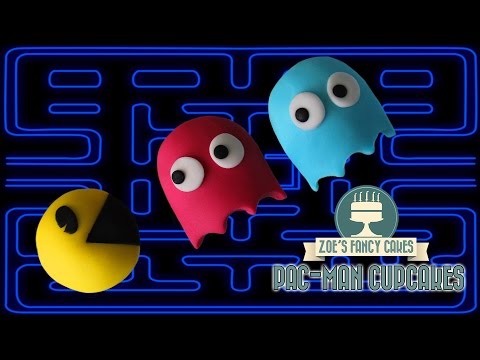 Pac-man cupcakes: how to make pac-man and ghosts cupcakes Pixels movie gaming cakes