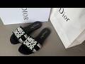 Dior Dway Slide Black and White Embroidered Cotton Review From Supkicks