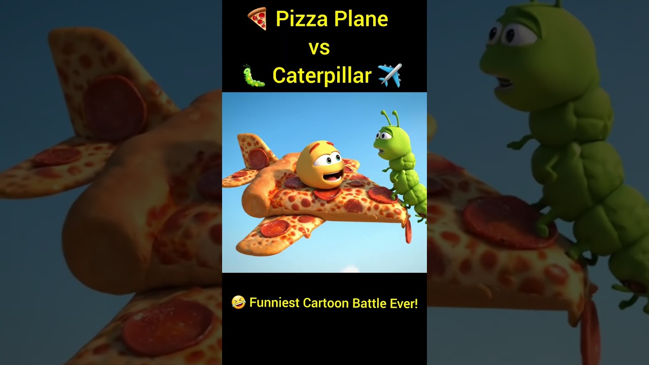 🍕✈️ Pizza Plane vs Caterpillar 🐛 | Funny Food World | Super Funny Cartoon Video 😂