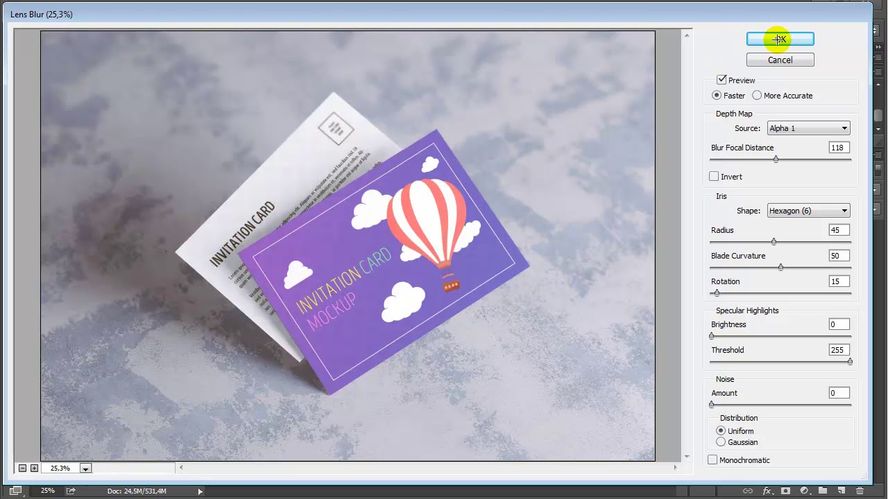 Postcard / Invitation Card Mock-up