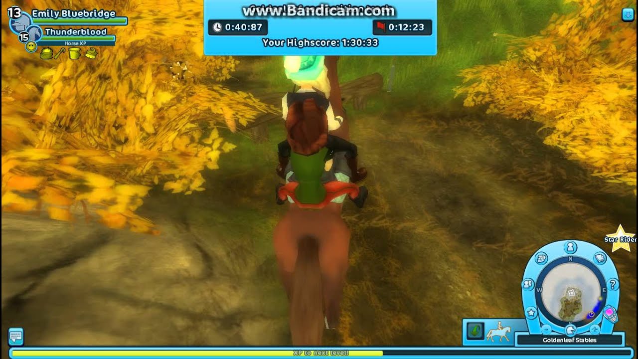 Star Stables Golden Leaf Stables championship track with emma