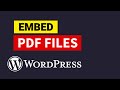 How to Embed PDF in WordPress (Super Easy!)