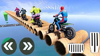 Impossible Tracks Mega Ramps Superhero Bike Stunt GT Racing Games - Android Gameplay screenshot 3
