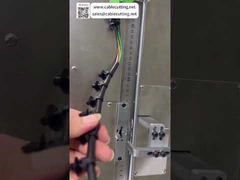 Special Shaped Cable Tie Machine Showing Tight Bundling and Flush Tail Cutting Output Works