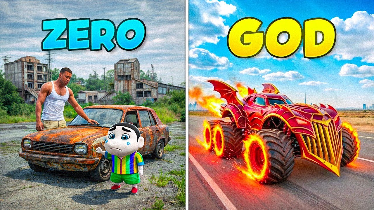 Franklin and Shinchan Upgrade Their Noob Car to a God Car! | GTA 5 Bangla Gameplay
