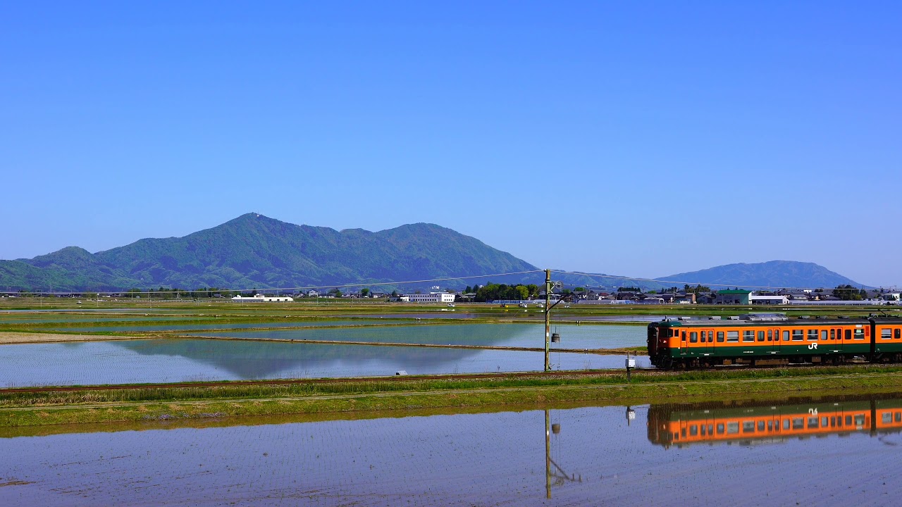 水鏡の頃の越後平野を往く 青髭とキムワイプ色の115系を撮る 角田山俯瞰編その4 うっかり鉄の鉄道風景写真撮影記
