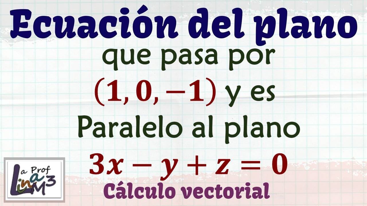 Ecuación del plano dado un punto y la ecuación de un plano paralelo Ecuación del plano dado un punto y la ecuación de un plano paralelo