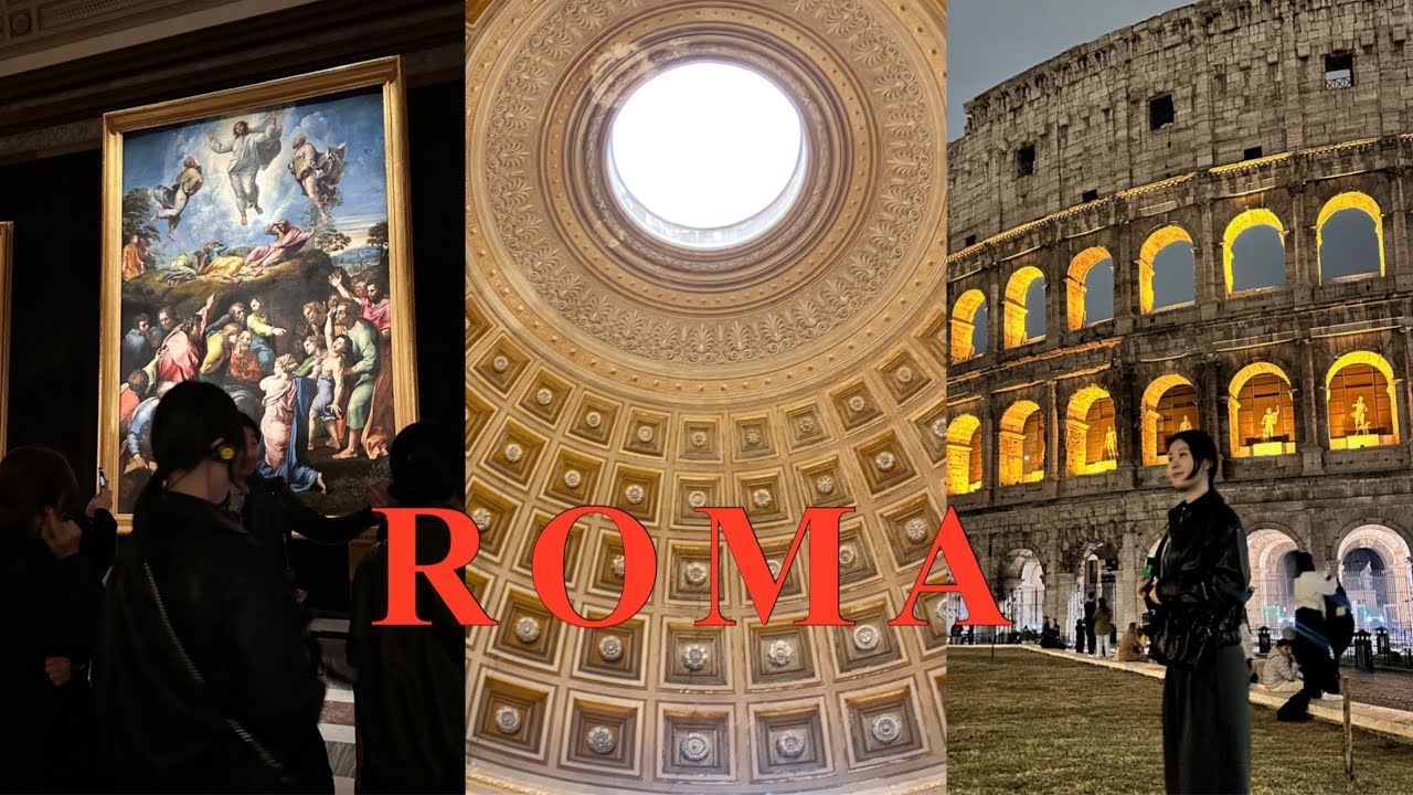 🇮🇹 이탈리아 브이로그 ep.3 로마 | 3월의 로마 • 콜로세움 야경 • 바티칸 반일투어 • 성천사성 • 40만원 쓴 저녁부터 랍스터 파스타 실패까지🥹