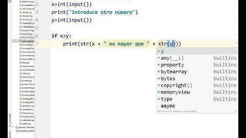 Mayor o menor de dos números Python Pycharm TIC 1 Bachillerato IES Monterroso