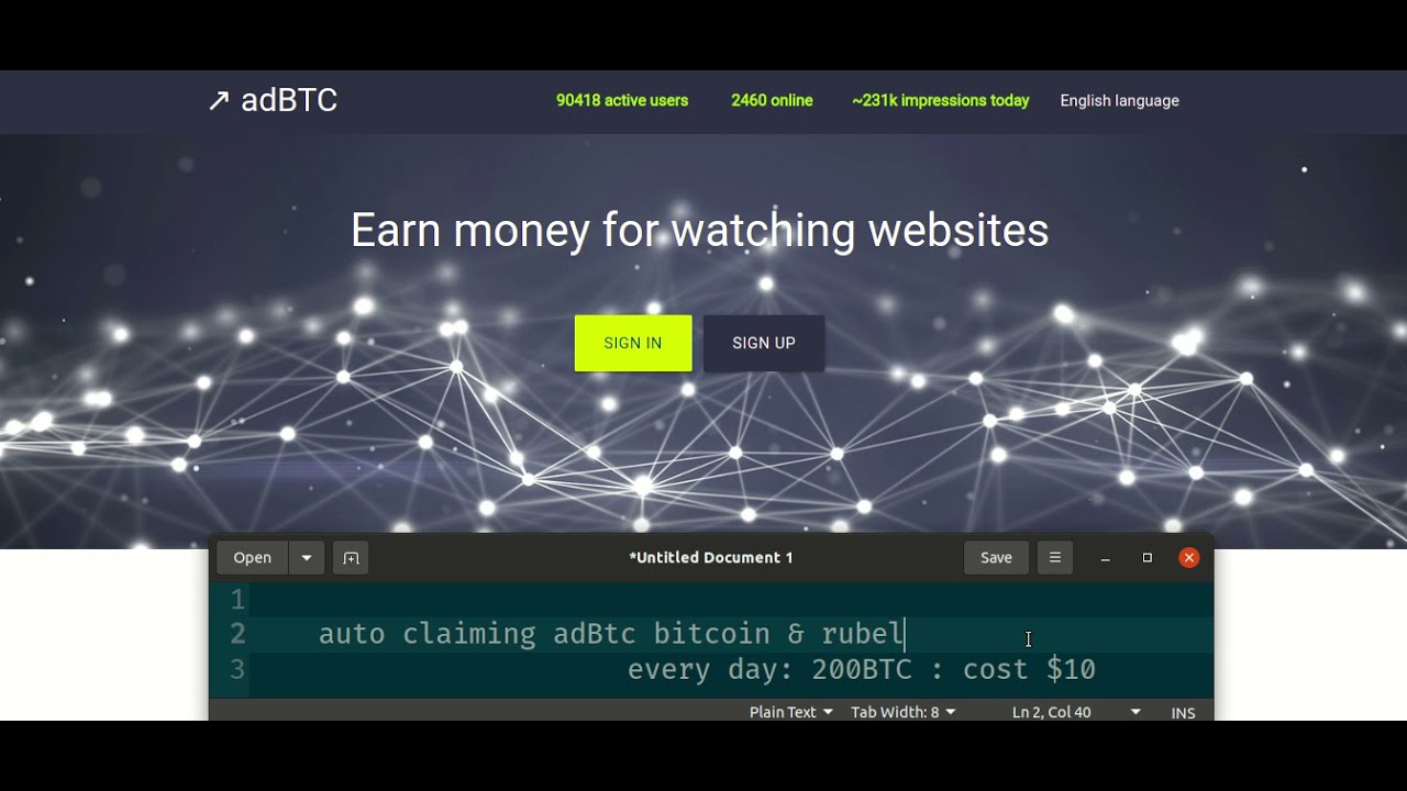 adbtc auto claiming btc and rubel ($10)