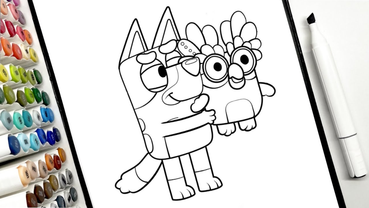 Bluey and Chattermax Coloring | Coloring Videos for Kids #coloring # ...