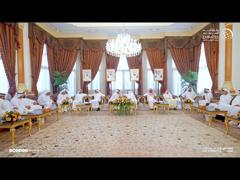 حمدان بن زايد وهزاع بن زايد يزوران محمد بن بطي في منزله