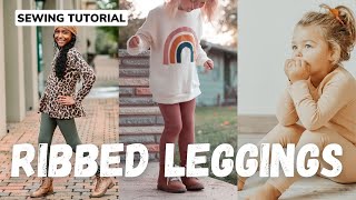 FREE Ribbed Leggings by Lowland Kids Sewing Tutorial