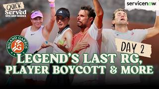 2026 ROLAND GARROS DAY 2 RECAP: Wawrinka Falls, Player Boycott Update & More