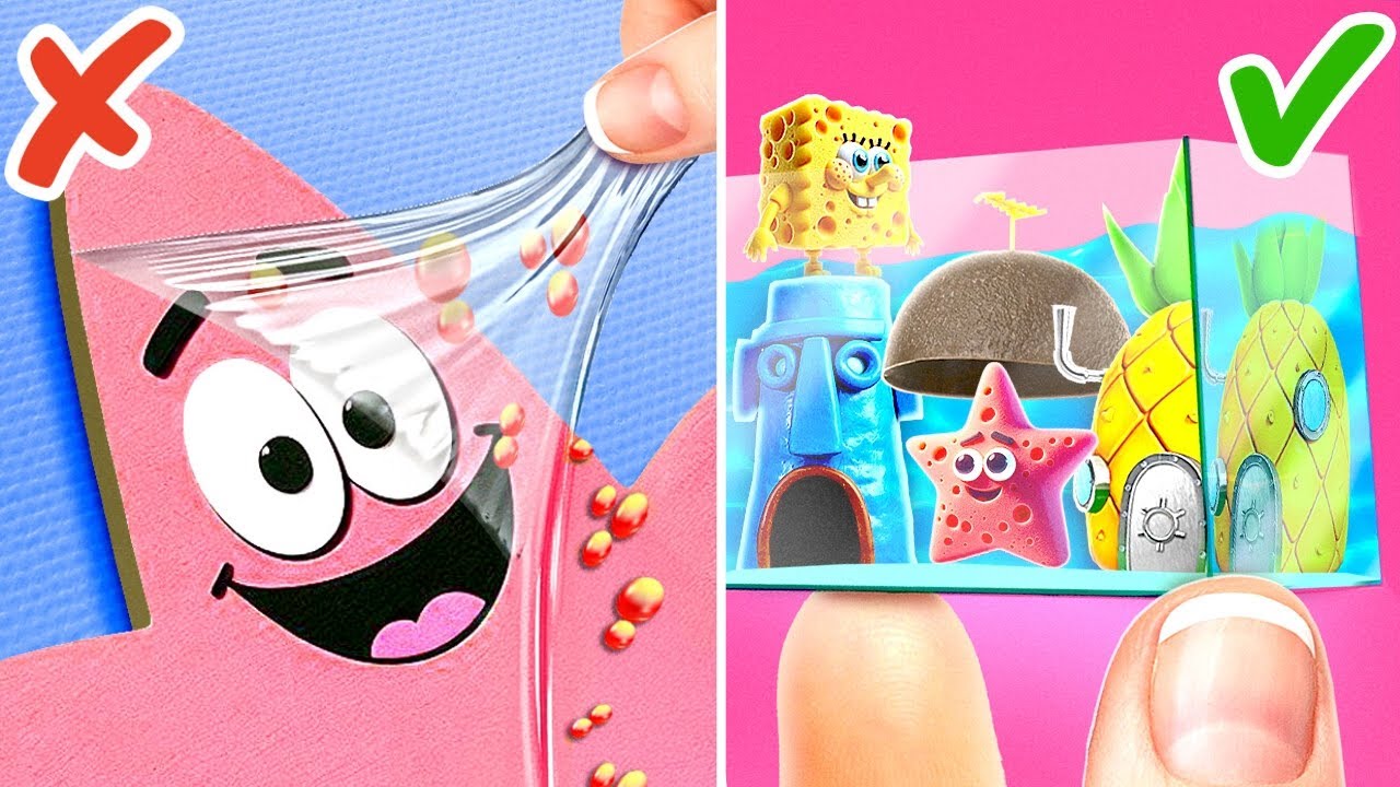 Bob Esponja salvou Patrick das espinhas! *Artesanato gigante da Fenda do Biquíni*