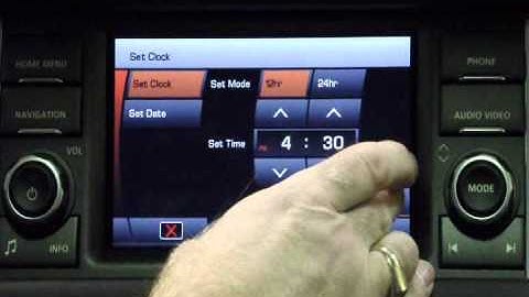 2011 Land Rover Date and Time Setup