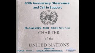UN Charter 80th anniversary observance & Call