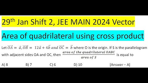 Let (OA) = a ,(OB) = 12a +4b   and (OC) = b  where O is the origin. If S is the parallelogram with