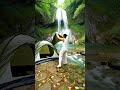 Solo Camping by Emerald Stream &amp; Waterfall 🌿 Peaceful Setup &amp; Tea Time | True Timelapse