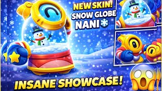 Insane Snow Globe Nani Skin Full Showcase Gameplay Brawl Stars
