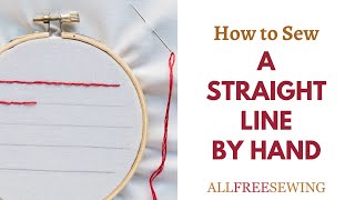 How to Sew Straight by Hand