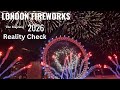 London Fireworks 🎇 on New Year 2026 - London Eye 🎡