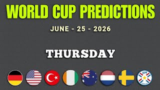 😱 Football Prediction Today | Thursday 25 | 1x2, Ov/Un, & BTTS | World Cup Predictions 😱 | GoalIQ